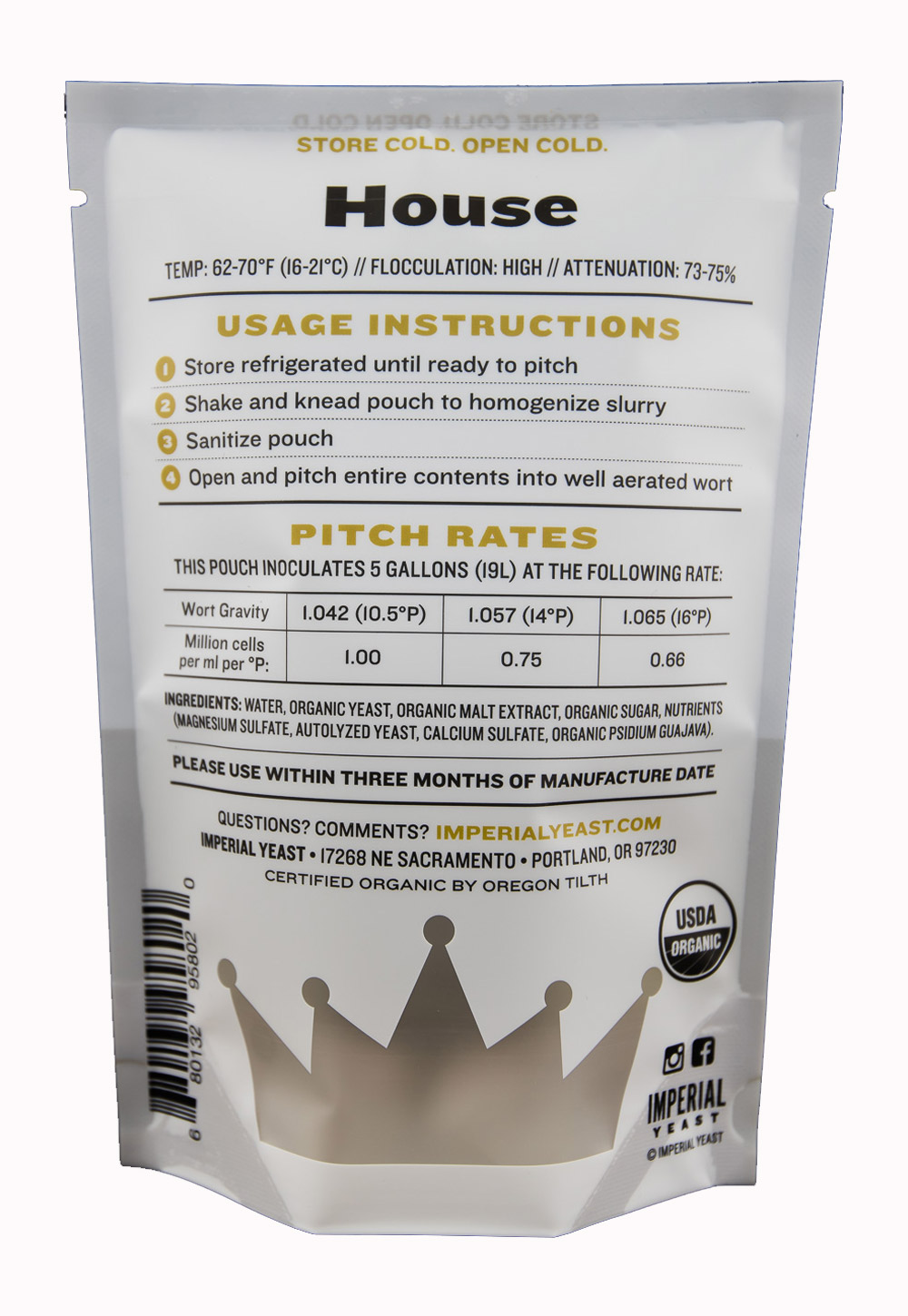 A01 House (English) Ale Yeast from Imperial Yeast 1