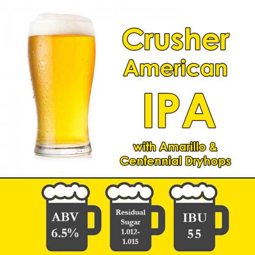 Crusher - American IPA - Basic No-Mash Extract Beer Kit - 5 Gal